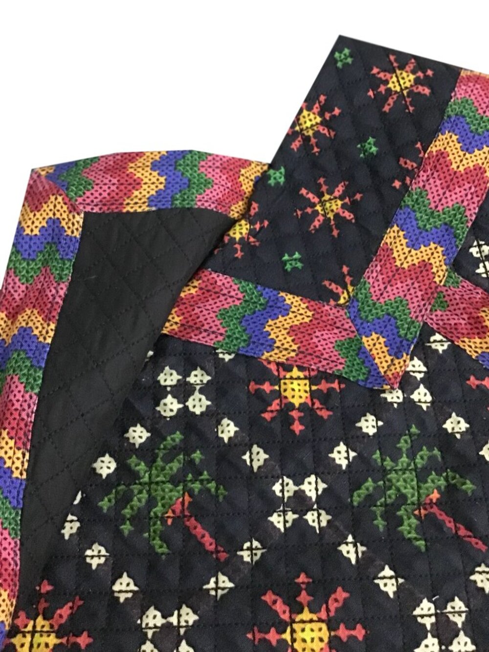 FARM RIO Black Quilted Printed Macaw Night Mini Skirt - Picture 10 of 15